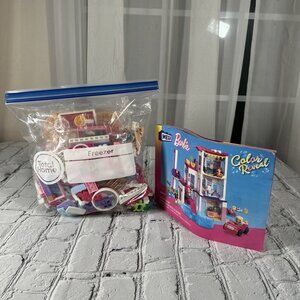 Mega Bloks Barbie Color Reveal Dreamhouse Set Incomplete Manual And Some Blocks